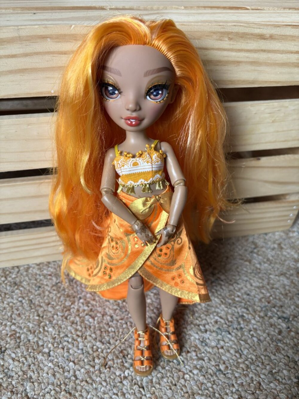 Rainbow High Fashion Doll Meena Fleur Saffron Gold